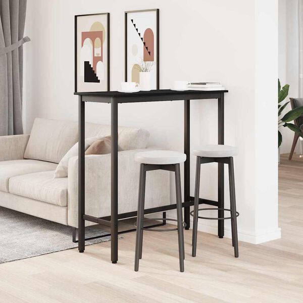 vidaXL table Ch&ecirc;ne noir 100 x 40 x 100,5 cm Bois d'ing&eacute;nierie et acier
