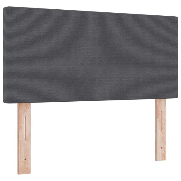 vidaXL T&ecirc;te de lit LED avec t&ecirc;te de lit Gris fonc&eacute; 100 cm Polyester