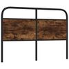 vidaXL T&ecirc;te de lit ch&ecirc;ne fum&eacute; 135 cm acier et bois d'ing&eacute;nierie