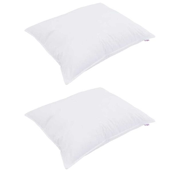 vidaXL Oreiller avec oreiller 2 pcs Blanc 70 x 90 cm Coton