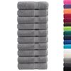 vidaXL Serviettes de bain de qualit&eacute; sup&eacute;rieure SOLUND 10 pcs gris
