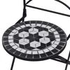 vidaXL Ensemble de bistro 3 pcs mosa&iuml;que Carreau c&eacute;ramique noir Blanc