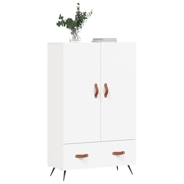 vidaXL Buffet haut blanc 69,5x31x115 cm bois d'ing&eacute;nierie