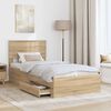 vidaXL Cadre de lit Ch&ecirc;ne Sonoma 100 x 200 cm Bois d'ing&eacute;nierie