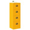 vidaXL Cabinet de Dossier Jaune moutarde 45,5 x 42 x 139 cm