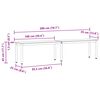 vidaXL banc Naturel 200 x 35 x 45 cm Bois de pin massif