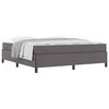 vidaXL Cadre de lit avec matelas Gris 180 x 200 cm tissu