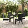vidaXL Ensemble de salle &agrave; manger pour jardin 5 pcs Noir
