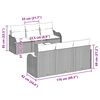 vidaXL Ensemble de canap&eacute; de jardin avec coussin 7 pcs Gris
