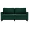 vidaXL Canap&eacute; &agrave; 2 places Vert fonc&eacute; 140 cm Velours