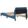 vidaXL Cadre de lit avec t&ecirc;te de lit Dover bleu 90x200 cm velours