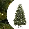 vidaXL Sapin de No&euml;l artificiel 210 cm 300 LED Blanc chaud Vert