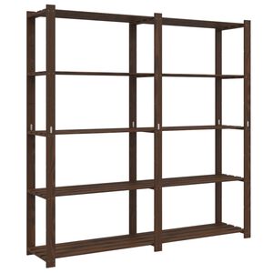 vidaXL Support de rangement &agrave; 5 niveaux marron 170x38x170 cm bois pin