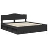 vidaXL Cadre de lit Noir 180 x 200 cm Bois de pin massif