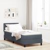vidaXL Lit &agrave; ressort LED avec matelas Gris fonc&eacute; 80 x 200 cm Velours