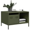 vidaXL Table basse vert olive 68,5x50x43,5 cm acier laminé à froid