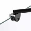 vidaXL &Eacute;cran de douche de bain Noir et Transparent 116 x 68 x 128 cm