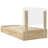 vidaXL Lit de Rangement Ch&ecirc;ne Sonoma 100 x 200 cm Bois d'ing&eacute;nierie