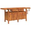 vidaXL &Eacute;tabli avec tiroirs et &eacute;taux 192x62x83 cm Bois massif d'acacia