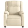 vidaXL Fauteuil inclinable de massage &eacute;lectrique cr&egrave;me tissu