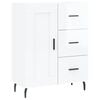 vidaXL Buffet Blanc brillant 69,5x34x90 cm Bois d'ing&eacute;nierie