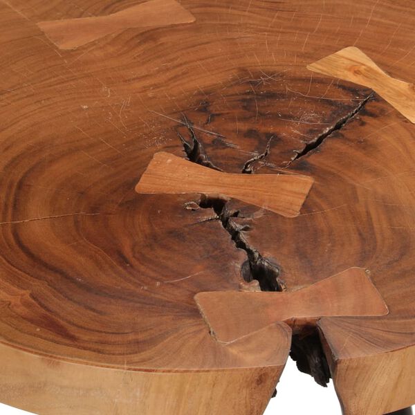 vidaXL Table de bar en rondins &Oslash;53x105 cm bois d'acacia solide