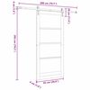 vidaXL Porte coulissante ORKDAL Blanc 93 x 202 cm Pin massif