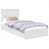 vidaXL Lit de Rangement R&eacute;glable Blanc 90 x 190 cm Bois d'ing&eacute;nierie