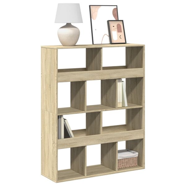 vidaXL Biblioth&egrave;que ch&ecirc;ne sonoma 100x33x125,5 cm bois d'ing&eacute;nierie