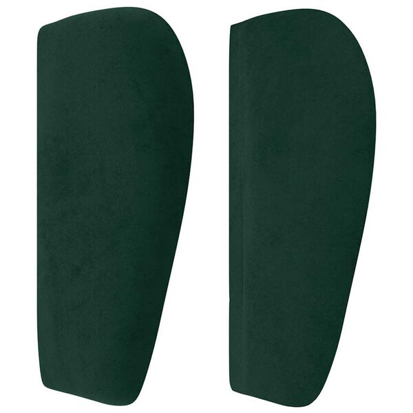 vidaXL T&ecirc;te de lit avec oreilles Vert fonc&eacute; 83x23x78/88 cm Velours