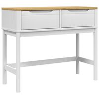vidaXL Table console FLORO blanc 89,5x36,5x73 cm bois de pin massif