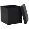 vidaXL Tabourets de rangement pliables lot de 2 noir similicuir