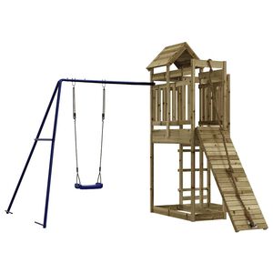 vidaXL Aire de jeux d'ext&eacute;rieur bois de pin impr&eacute;gn&eacute;