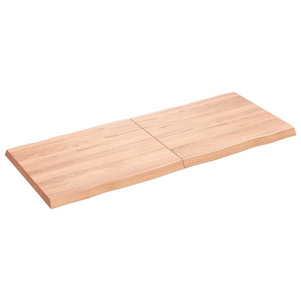 vidaXL Dessus de table bois massif trait&eacute; bordure assortie