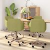 vidaXL Chaises pivotantes &agrave; manger lot de 4 vert tissu
