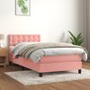 vidaXL Sommier &agrave; lattes de lit et matelas Rose 80x200 cm Velours