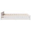 vidaXL Cadre de lit sans matelas blanc 135x190 cm bois de pin massif