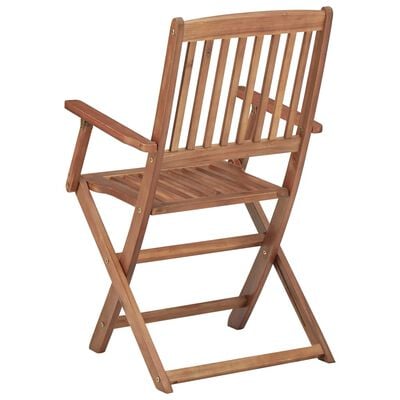 vidaXL Chaises pliables de jardin lot de 8 avec coussins Bois d'acacia