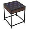vidaXL Table basse avec LED Infinity chêne marron 40x40x51 cm