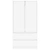 vidaXL Armoire avec tiroir Blanc 79,5 x 49 x 156 cm Bois d&rsquo;ing&eacute;nierie