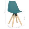 vidaXL Chaises pivotantes &agrave; manger lot de 6 turquoise PP