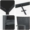 vidaXL Ensemble de salle &agrave; manger pour jardin 5 pcs Noir et gris