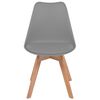 vidaXL Chaises &agrave; manger lot de 6 Gris Plastique