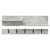vidaXL Porte-manteau mural avec &eacute;tag&egrave;re Gris b&eacute;ton 90 x 15 x 36 cm