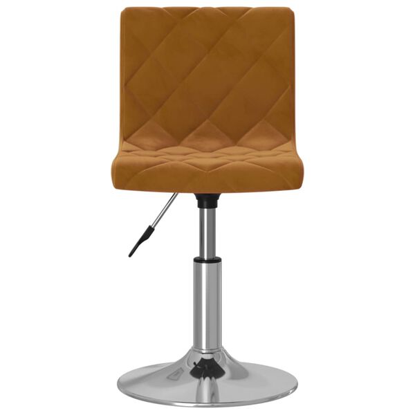 vidaXL Chaises pivotantes &agrave; manger lot de 2 marron velours