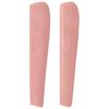vidaXL Sommier &agrave; lattes de lit et matelas Rose 80x200 cm Velours