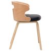 vidaXL Chaises &agrave; manger lot de 6 noir bois courb&eacute; et similicuir