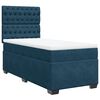 vidaXL Sommier &agrave; lattes de lit avec matelas bleu 90x200 cm velours