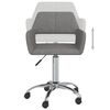 vidaXL Chaise pivotante de salle &agrave; manger Gris clair Tissu