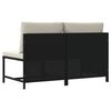 vidaXL Canap&eacute;s de jardin 2 pcs avec coussins Noir R&eacute;sine tress&eacute;e